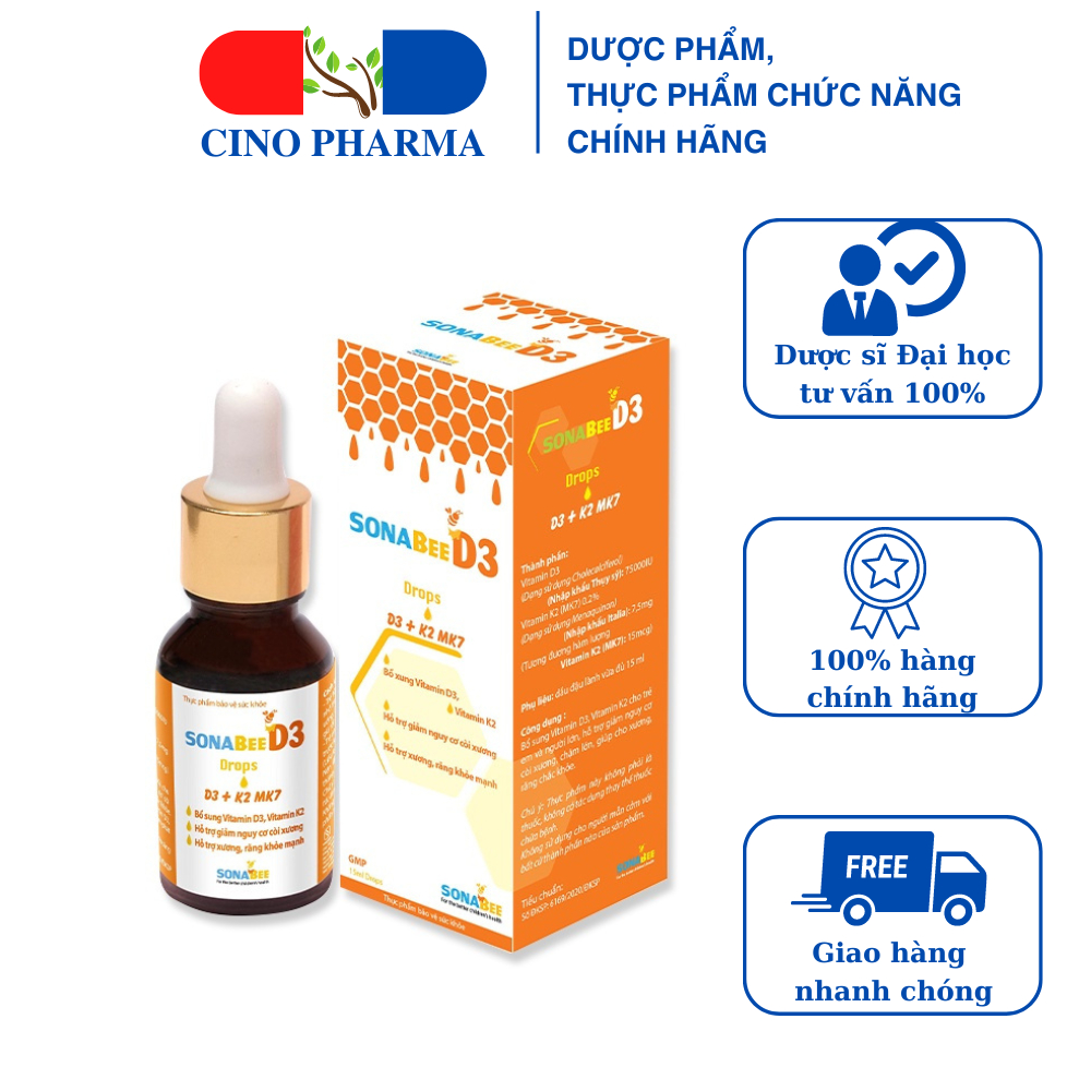 Sonabee D3 – Bổ sung Vitamin D3 + Vitamin K2