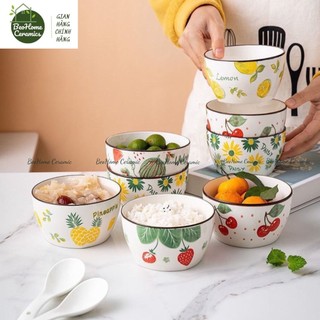 Bát ăn cơm, bát sứ ăn chè hoa quả đế vuông cực cute bát đĩa decor hàng cao cấp