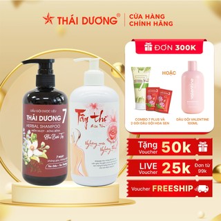 Bộ sản phẩm Dầu gội dược liệu Thái Dương 7 200ml/480ml & Sữa tắm Tây Thi 200ml/480ml - Sao Thái Dương