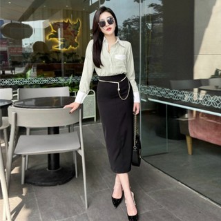 Chân váy bút chì công sở xẻ sau thanh lịch Callene (XK785)