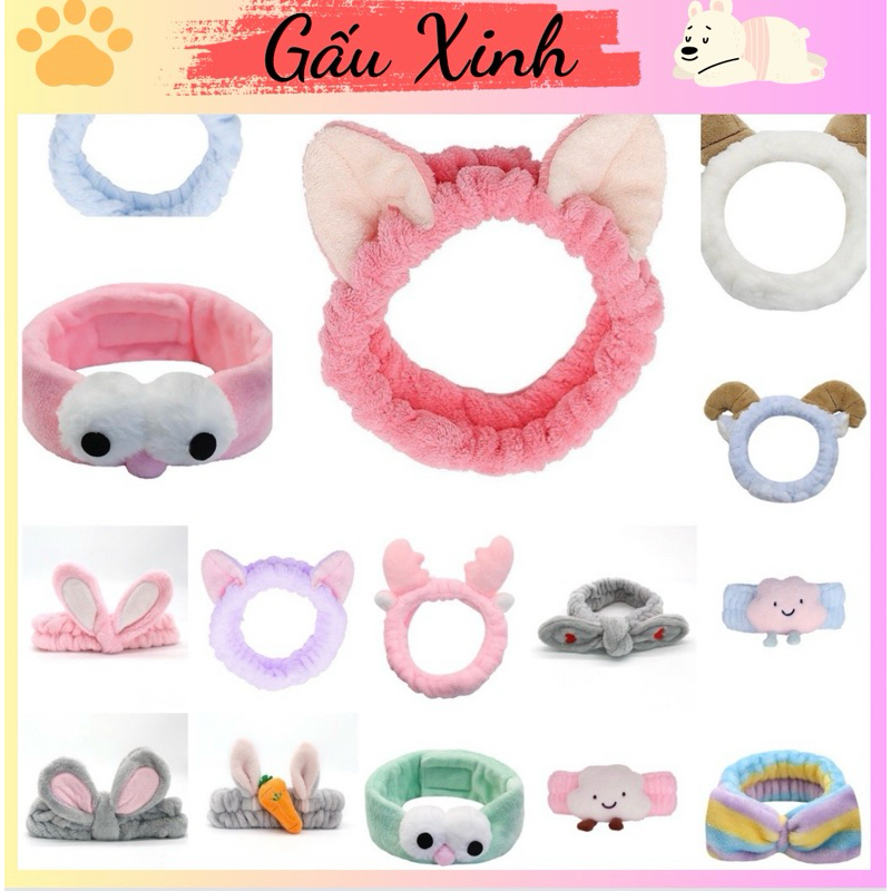 Băng Đô Rửa Mặt Bờm Cài Tóc