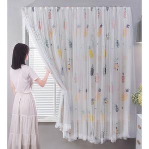 Rèm cửa dán tưởng 2 lớp tiện lợi mẫu Trắng Quả Dứa ( tặng kèm băng dán )