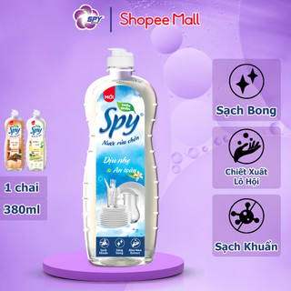 Nước rửa chén bát SPY hương Dịu Nhẹ 380ml thiên nhiên