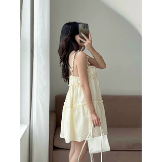 Đầm kem 2 dây xích siêu xinh 🫶🏻