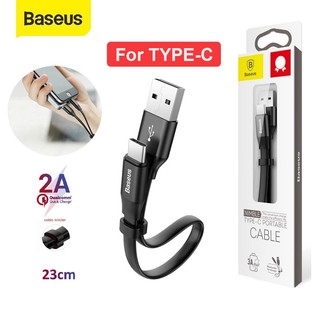 Cáp ngắn baseus type -c to usb dùng pin dự phòng 23cm chống rối siêu bền sạc nhanh quick charge androi - nimble
