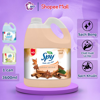 Nước rửa chén bát SPY 3600ml thiên nhiên hương Quế, Gừng Sả khử mùi hôi tanh và xua đuổi côn trùng