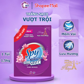 Nước giặt xả SPY Ultra Clean hương nước hoa Pháp túi 1,5 kg