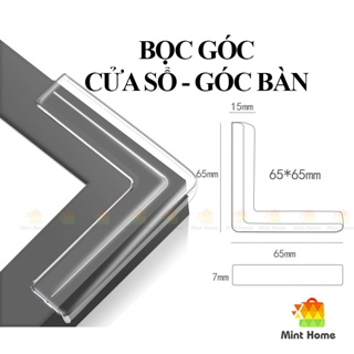 Bịt góc bàn bọc cạnh cửa sổ ra bằng silicon bảo vệ an toàn cho bé chống va