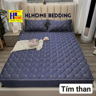 Ga gối phi lụa chần bông bo chun bọc đệm cao cấp, êm mịn, thoáng mát HL1