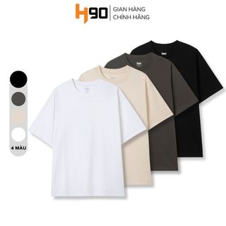 Áo Phông Trơn UNISEX Nam Nữ Cổ Tròn H90 Form OVERSIZE Chất Thun Cotton Dày Dặn Thoáng Mát Thấm Hút Tốt Co Giãn TST02