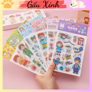 Bộ 4 Sticker Dán Cậu Bé Và Cô Bé Học Tập, Nghề Nghiệp