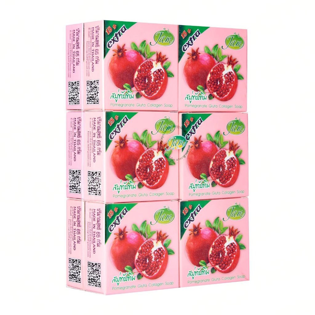 Xà Bông Cục Jam Nhiều Hương 65gr - Xà Phòng Thái Lan Hương Gạo, Lựu, Nghệ
