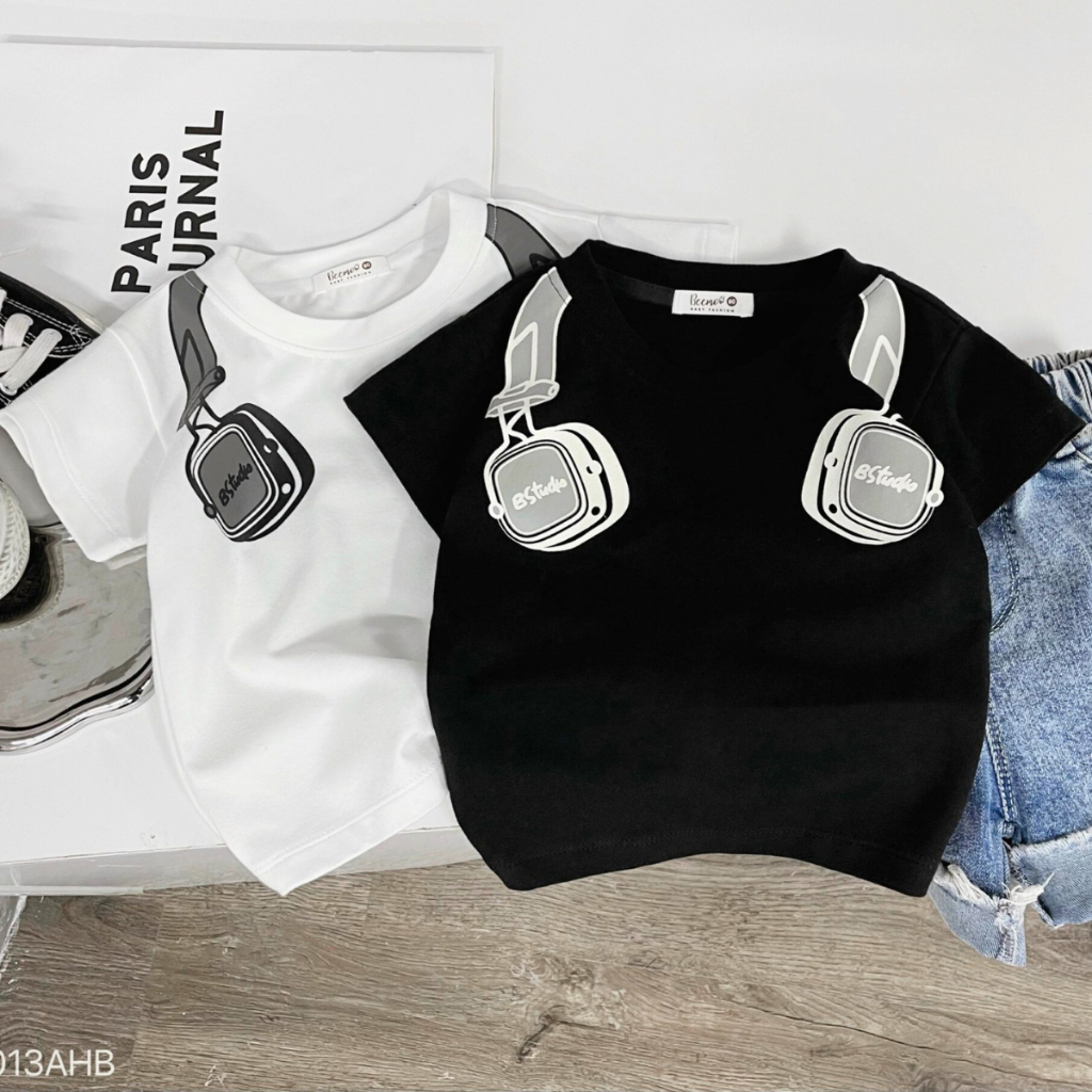 Bộ đồ bé trai TN STUDIO áo cộc tay quần short KAKI đen thiết kế thời trang phong cách Hàn Quốc | ĐỨC