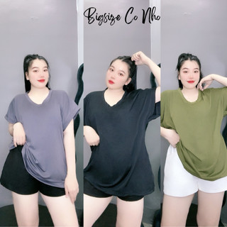 Áo thun nữ tay hến cổ tim chất vải cotton mát form áo rộng dành cho nàng chuppy A60