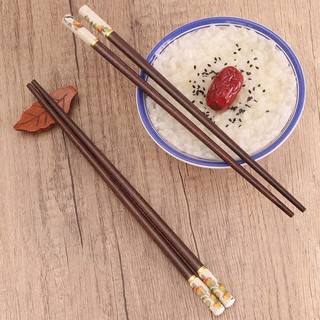 Sét 10 đôi đũa gỗ hình quả hồng 24cm