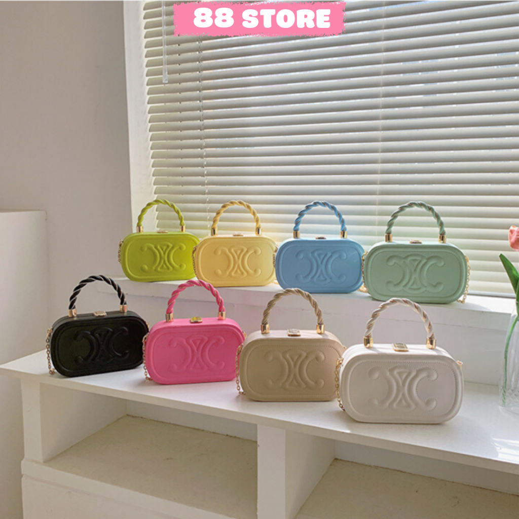 Túi xách nữ cốp da có quai xách kết hợp dây đeo chéo đi tiệc cưới, đi chơi dạo phố sang chảnh 88stor