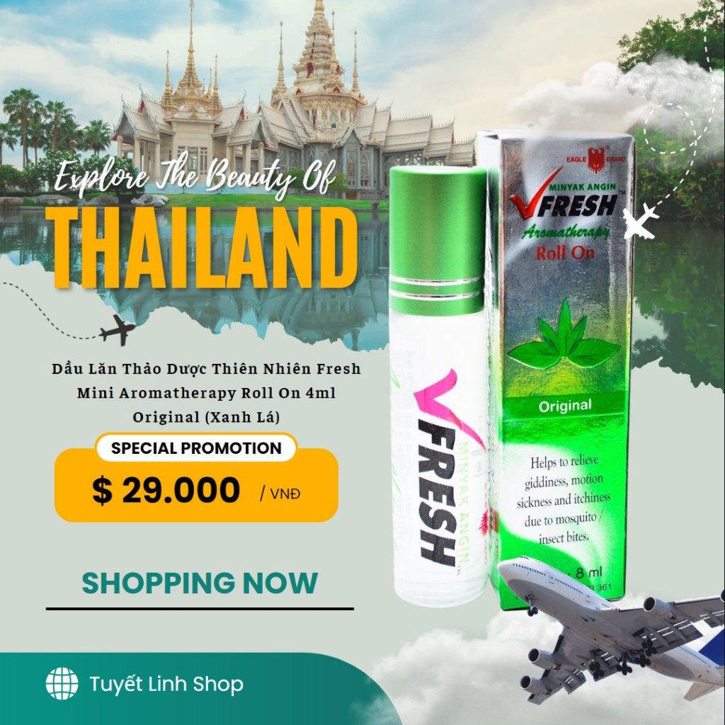 Dầu Xoa Bóp Massage Dưỡng Ẩm Da Toàn Thân Thái Lan (Product From Thailand)