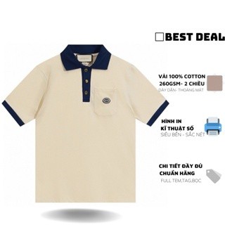 Áo polo GC Blend Pique thêu logo nam nữ cao cấp Áo polo GC thêu logo nam nữ mới nhất