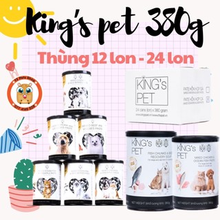 Pate king 380gr cho chó mèo mix từ 6 lon , 12 lon và 24 lon