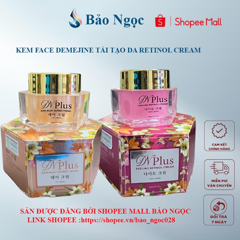 Kem Face DN Plus tái tạo bong da Demejine mờ nám tàn nhang phiên bản c