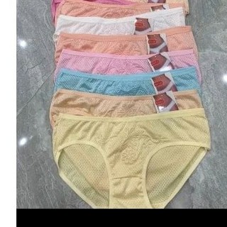 SET 10 quần lót thông hơi dập nổi - quần lót cotton thông hơi dập nổi