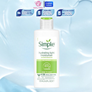 Sữa dưỡng ẩm Simple giúp da căng mướt mịn màng dưỡng trắng da 125ml