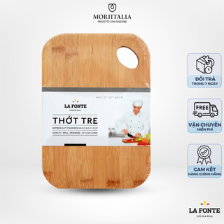 Thớt tre cao cấp chính hãng La Fonte 26.5x18.5cm 100% thiên nhiên cao cấp, kháng khuẩn không mùi
