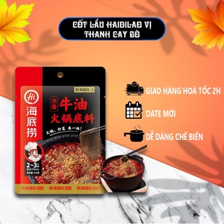 cốt lẩu haidilao vị thanh cay bò - gia vị lẩu tứ xuyên có sẵn date mới giao ngay trong 2h