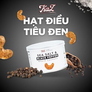 Hạt Điều Tiêu Đen Kaz - Black Pepper Roasted Cashews