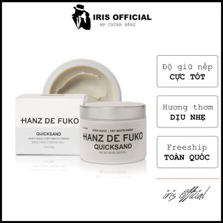  Sáp vuốt tóc HANZ DE FUKO QUICKSAND CLAYMATION CHÍNH HÃNG | KEO WAX VUỐT TÓC dòng không mùi 