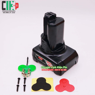 Vỏ mạch pin Bosch 10.8V 12V Li-ion, mạch nhận sạc zin ( Loại vỏ trụ 6 cell ) ( BL64_149 )