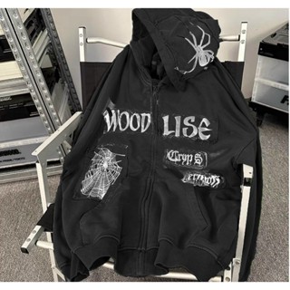 Áo Khoác Local Brand Jacket Hoodie Zip Nỉ Thu Đông Nam Nữ " Chữ WOOD LISE " Unisex Form Rộng Mẫu mới 2024