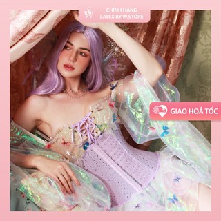 Gen Nịt Bụng Sau Phẫu Thuật Hút Mỡ - Latex Định Hình Eo Giảm Mỡ Célia Tím 27 Xương, Lưới Thông Hơi - Chính Hãng WSTORE