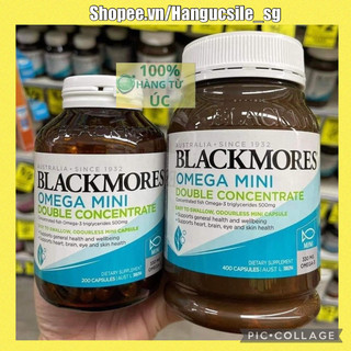 (Date 07/2025) Dầu cá Omega Mini Double Concentrate Blackmores 400 viên