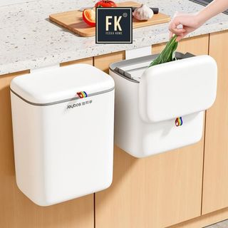 Thùng đựng rác nhà bếp treo cửa FEEKA có nắp sang trọng, thùng rác treo tủ bếp cỡ lớn nhỏ dễ thương