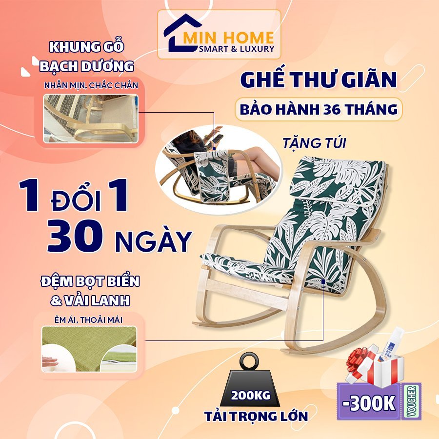 Ghế Poang, Ghế Bập Bênh Thư Giãn, Ghế Tựa Đọc Sách Mẫu Mới