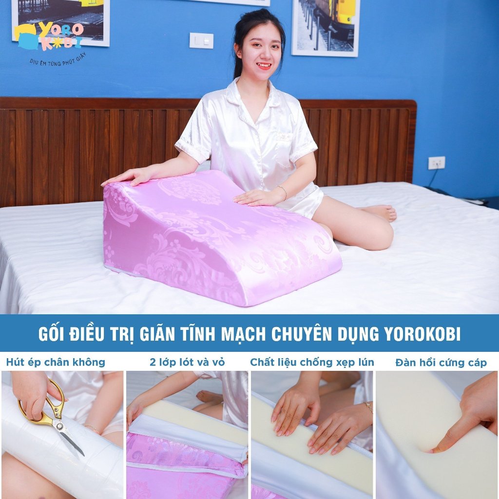 CAO CHUẨN Y TẾ - Gối Kê Chân Chống Giãn Tĩnh Mạch Chuyên Dụng Yorokobi KT