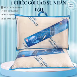  Gối cao su non nhân tạo AMERICAN 40X60cm - gối nằm cao su- gối cao su 40x60cm 