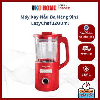 Máy xay nấu đa năng 9in1 lazychef 1200ml, máy xay sữa hạt, nồi hầm cháo chậm, bình nấu trà kết hợp làm sữa hạt lazychef
