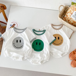 Body chip Bodysuit cho bé sơ sinh bé trai bé gái mặc mùa hè Body mặt cười SLH162