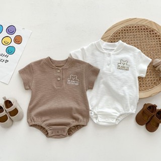 Bodysuit Áo liền quần trẻ sơ sinh Body chip cộc tay vải thun tăm cho bé trai bé gái SLH164