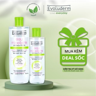 Bộ nước tẩy trang Evoluderm dành cho da dầu mụn và da hỗn hợp 500ml và 250ml