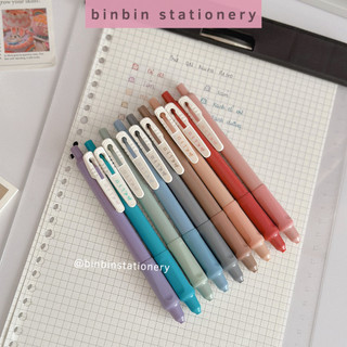 Bút gel màu Mura tông retro, màu sắc tươi tắn đệm tay cao su, ghi chú tiện lợi, ảnh thật BMR-8922