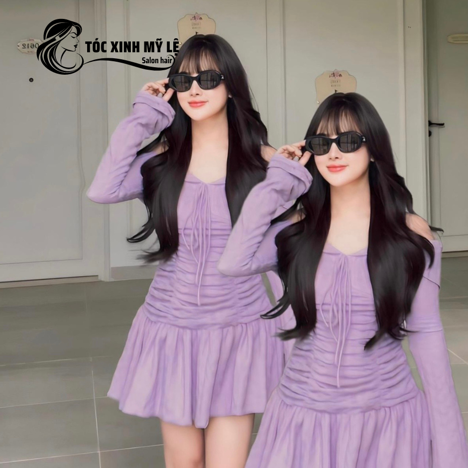 Tóc giả móc kim xoăn dài 48cm DK02 (Tặng kèm lưới trùm tóc + lược + dưỡng) Wig Women, Tóc xinh mỹ lệ