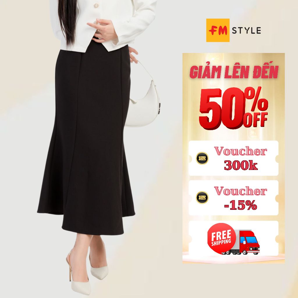 Chân váy dáng ôm FMSTYLE nữ đuôi cá kiểu dang thanh lịch chuẩn form thời trang công sở 2401CVUO8880601