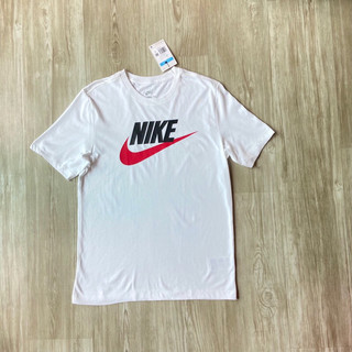 Áo thun nam Nike màu trắng logo đỏ chữ đen Hàng Chính Hãng