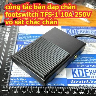 Công tắc bàn đạp chân footswitch TFS-1 10A 250V vỏ sắt chắc chắn dây 12cm / 2m kde3313