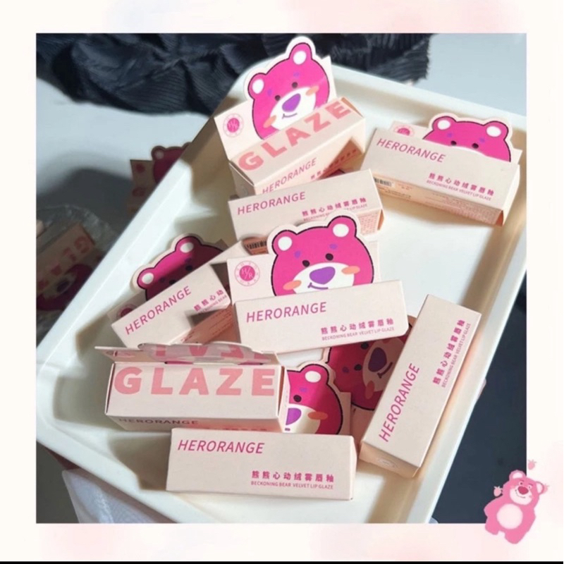 Son kem lì Gấu dâu cute HERORANGE chính hãng
