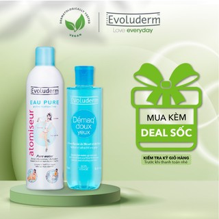 Bộ sản phẩm dưỡng ẩm và chăm sóc da Xịt khoáng Evoluderm 400ml + Nước hoa hồng dành cho da thường 250ml