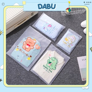 Túi zip khóa lụa đựng quần áo DABU hoạt hình dễ thương 4 size mẫu mới 2025